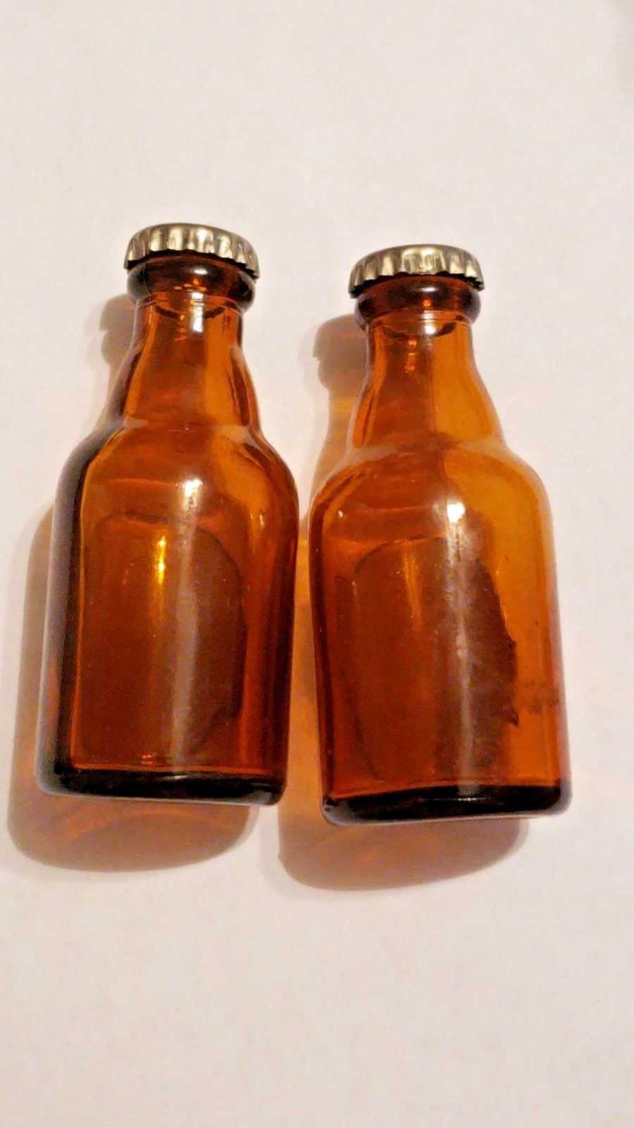 Rare 1930s MINNESOTA Minneapolis GLUEK'S BEER Mini Bottle Salt & Pepper Set