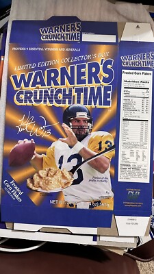 Kurt Warner Warner's Crunch Time Empty Cereal Box  St. Louis Ram's Football QB