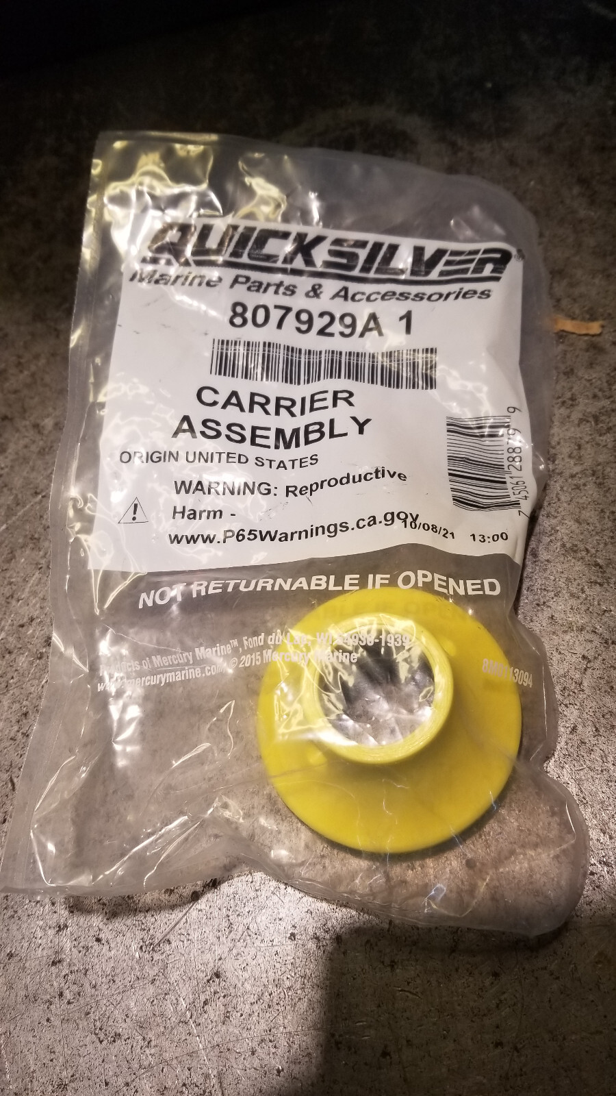 807929A1 Seal Carrier Assembly Base Fits Mercruiser Alpha One Gen II 18-2354 - Picture 1 of 1
