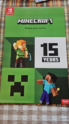Nintendo New York Minecraft 15th Anniversary Promo Poster