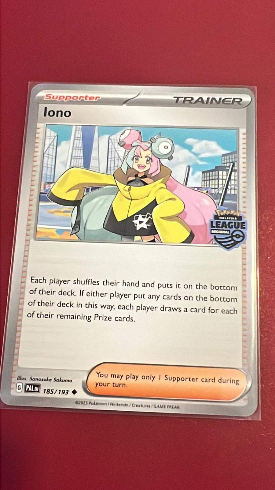 ナンジャモ スタッフプロモ　Iono 海外版　英語版　PALEN 185/193 ナンジャモ スタッフプロモ Iono 海外版 英語版 PALEN 185/193