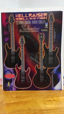 SCHECTER GUITARS HELLRAISER  c1 c7 DIAMOND SERIES RAISE HELL PRINT AD.  s5