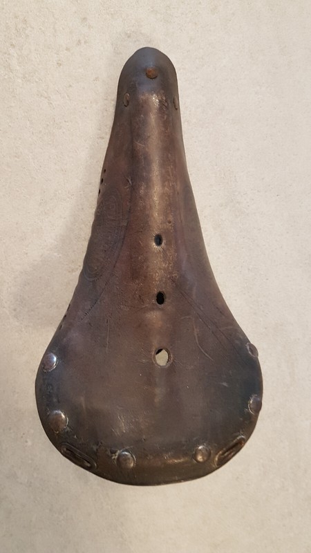 Ancienne Selle De VÃ©Lo Cuir Pullmann