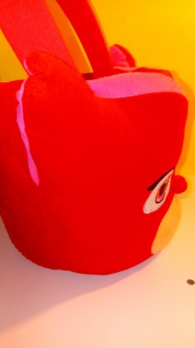 PJ MASK Owlette Hard Plastic Treat Bag Tote Bag Halloween Easter Basket Preowned