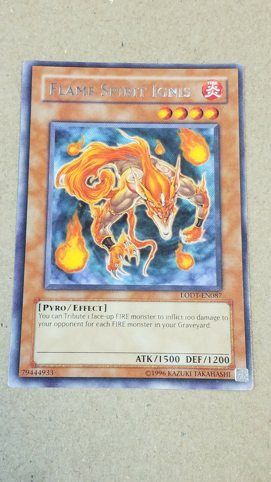 Flame Spirit Ignis - LODT-EN087 - Yugioh! Yu Gi Oh! Rare | eBay