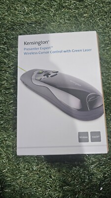 Kensington Expert Wireless Presenter with Green Laser Pointer and Cursor Control