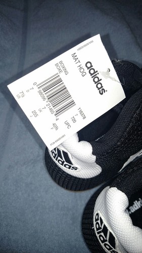 Vintage New in Box Adidas Mat Hog  Black/White Wrestling Shoes Size 7.5 7 1/2