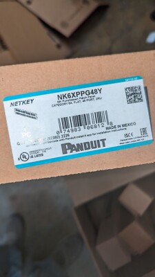NEW! PANDUIT NetKey Cat 6 Punchdown Keystone Patch Panel, 48 Port NK6PPG48Y