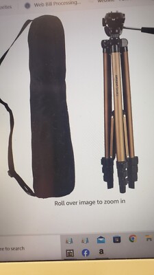 AMAZON BASICS 50-INCH LIGHTWEIGHT ALUMINUM CAMERA MOUNT TRIPOD STAND WITH BAG!