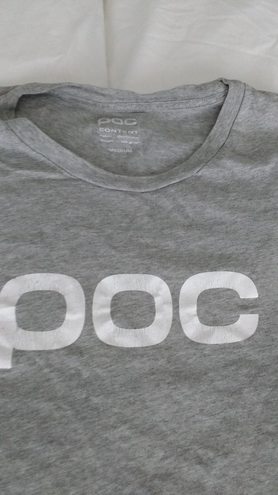 tee shirt POC gray medium spine