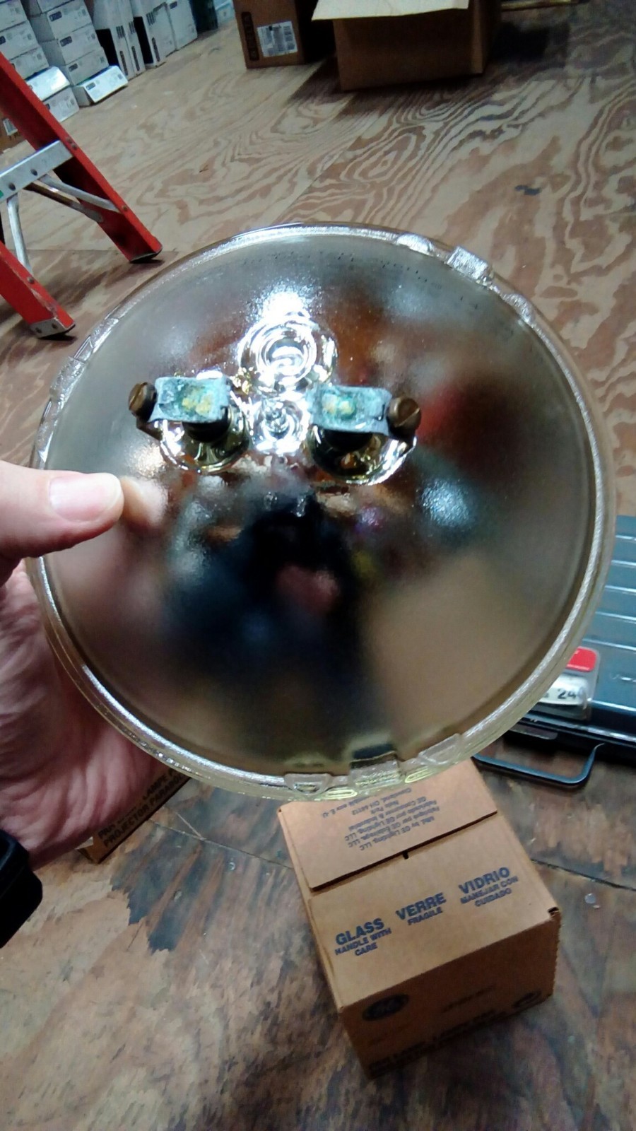 GE 300 WATTS PAR 56 12 VOLTS PROJECTOR LAMPS, PART # 23427 - QTY. OF 3