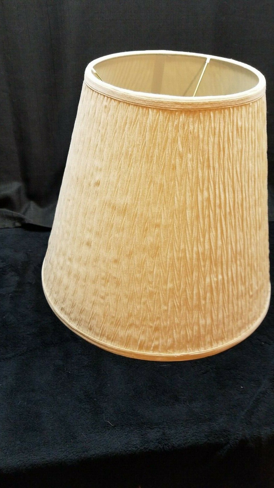 Vintage Mid Century Modern Pleated Lamp Light Shade Cream 14