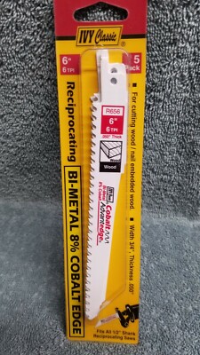 Bi-Metal Reciprocating Saw Blade 6''-6TPI  (5 Pack)  by IVY Classic 28320