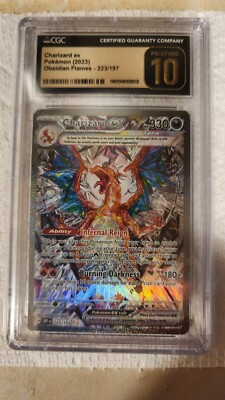 CGC PRISTINE 10 Charizard eX Obsidian Flames 223/197 Holo 