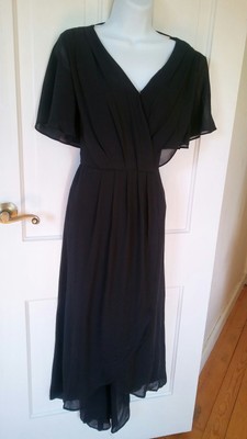 (940) Notations Womens Flutter Kimono Style V-neck Maxi Long Dress Sz Small