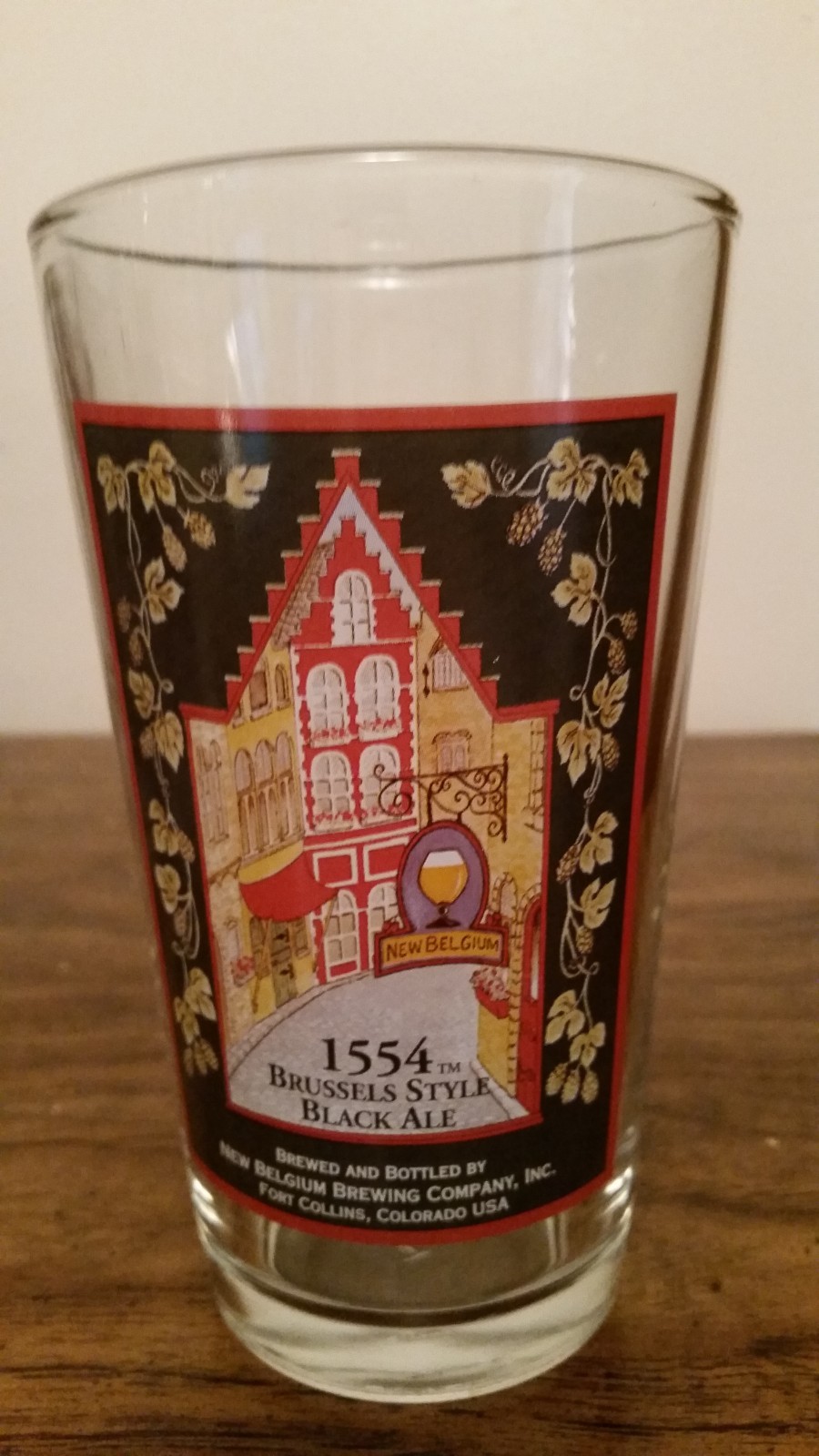 4 New Belgium Brewing Company 1554 Brussels Style Black Ale Pint Glasses