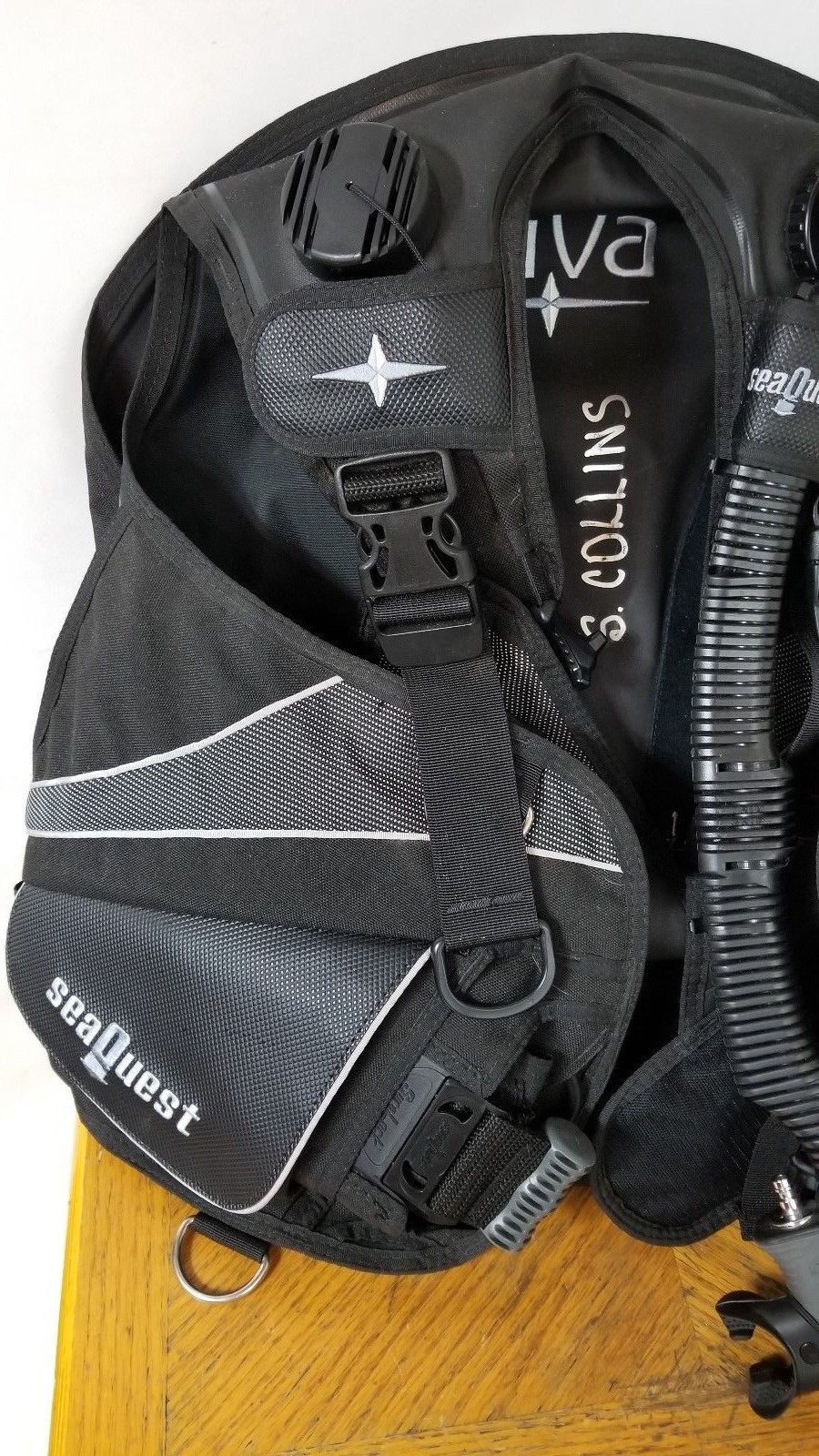 Sea Quest by Aqua Lung Diva LX Scuba Divers Jacket Black/Gray Medium