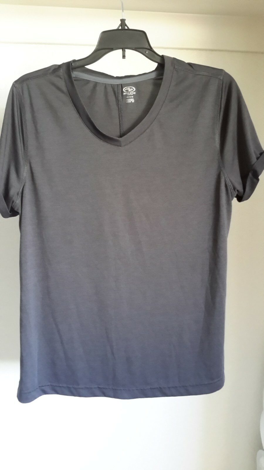 トップス LACE SQUARE HEART NECK SHORT SLEEVE GREY LYANER Women's Square Neck Short Sleeve T Shirts Slim Fit
