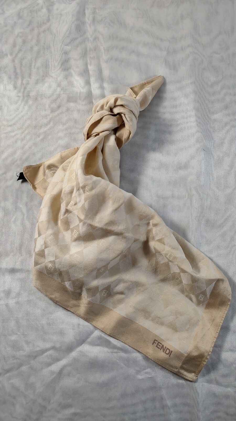 FENDI FOULARD 100% COTTON SCARVES SCARF SQUARE SETA MADE
