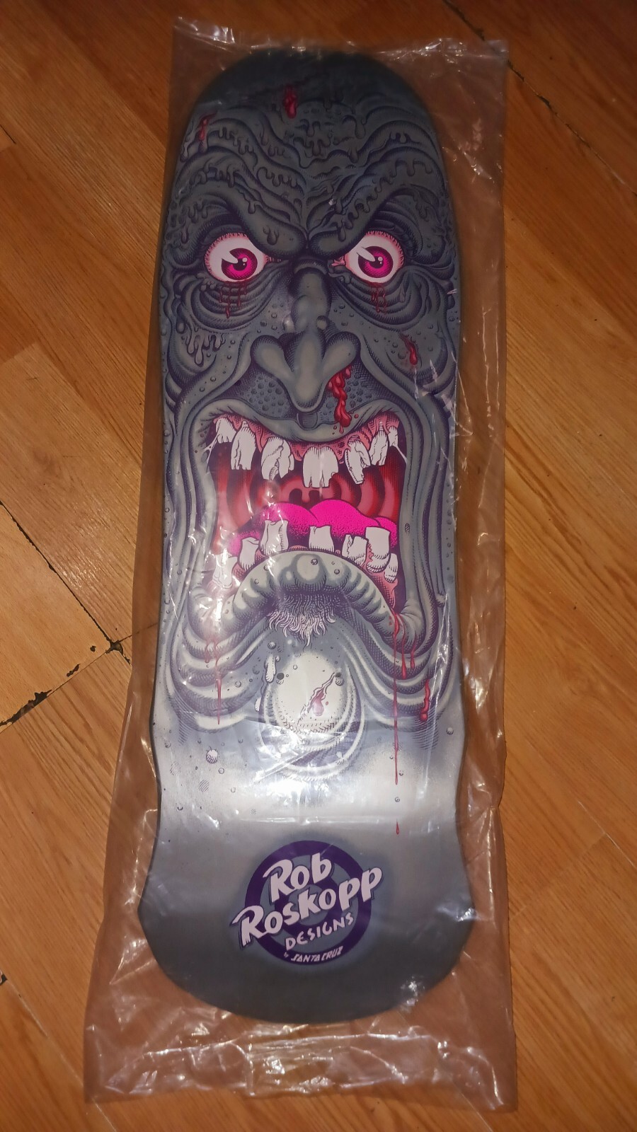 福ベンSANTA CRUZ ROB ROSKOPP FACE DECK SANTA CRUZ ROSKOPP FACE THREE REISSUE SKATEBOARD DECK 9.9