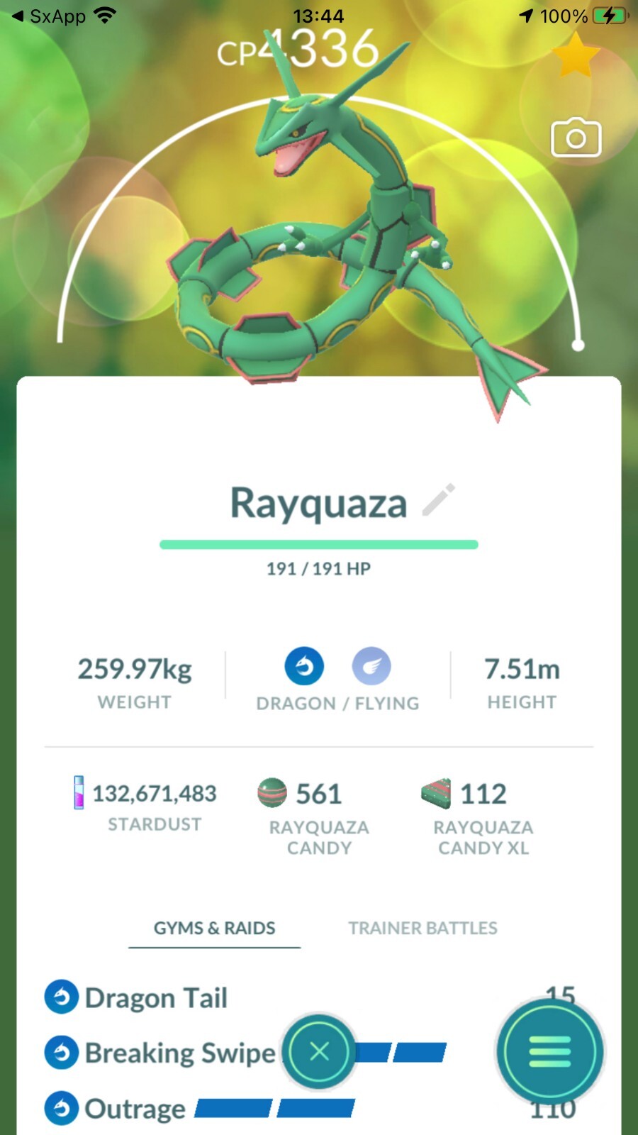 Rayquaza LeveI 50 3 moveset Breaking Swipe - Trade - Read 