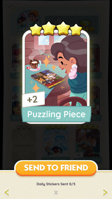 Puzzling Piece - Monopoly_Go Stickers - 4      - Set 7   FAST DELIVERY  