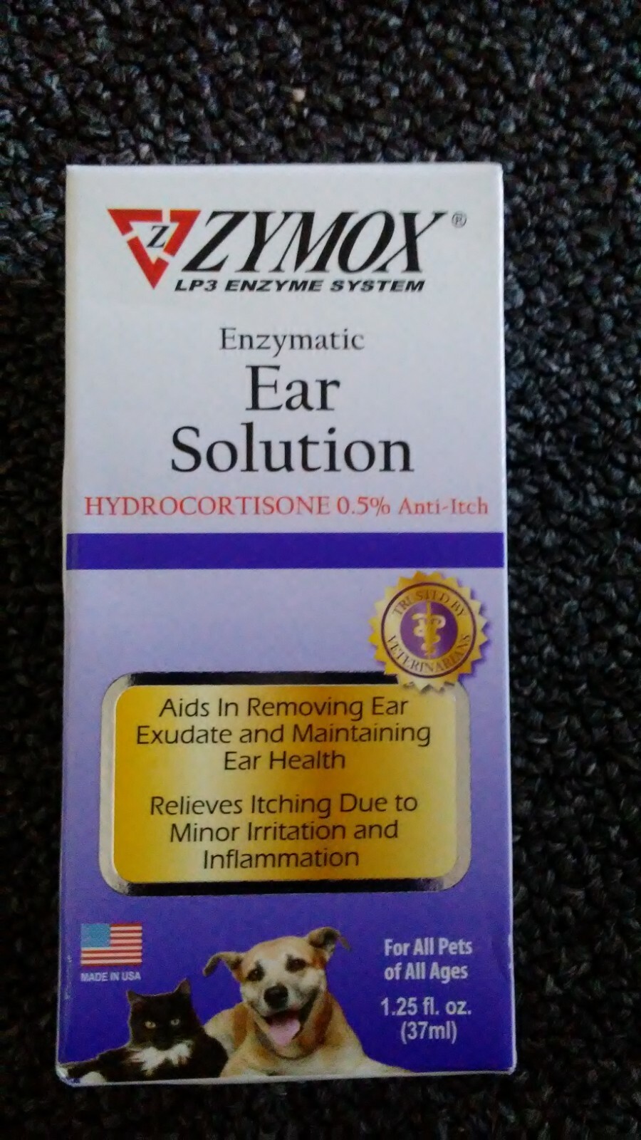 ZYMOX Ear Solution Hydrocortisone 0.5% Inflammation Relief ...