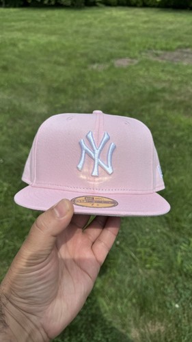 New York Yankees ERA 59FIFTY Fitted Cap HAT 5950 BABY PINK COTTON CANDY WHITE OG