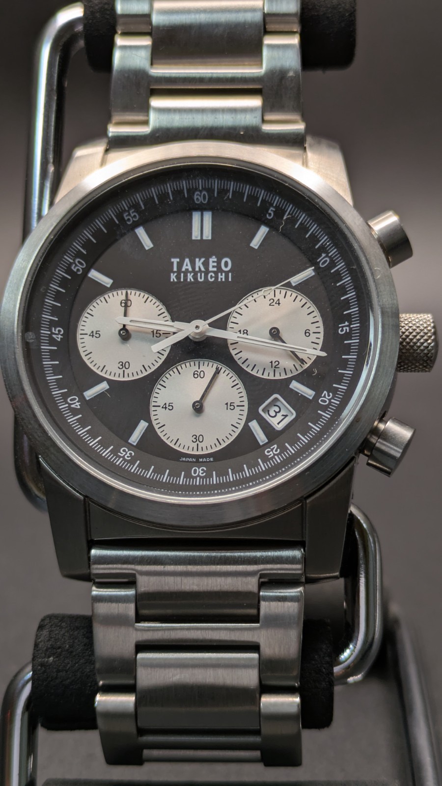 水盤，古銅製，時代物，重17千克。 Excellent condition TAKEO KIKUCHI Chronograph Men's Quartz