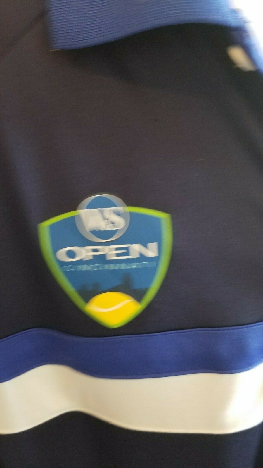 FILA  US open western/southern Men's Tennis Polo Shirt Short Sleeve Blue Size L