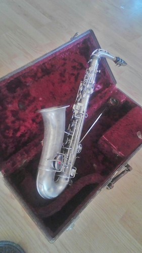 Silver cg conn saxophone manufactured in 1921