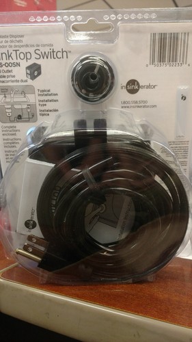 Insinkerator Sink Top Switch STS-OOSN Satin Nickel BN/S for Garbage disposal