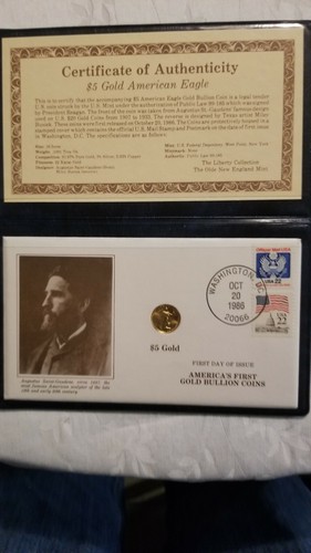 1986 FIRST DAY OF ISSUE Gold Eagle Complete 4 Coin Set