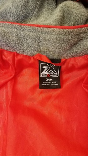 ZeroXPosur Toddler Boys Winter Jacket Red Black Grey Camo Sz 24 Months
