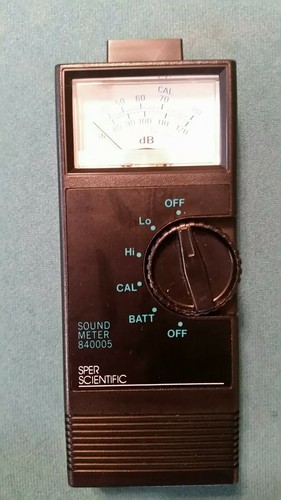 Vintage Sper Scientific Sound Lever Meter 84005 Analog Display