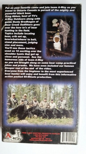 The Black Bear Zone, VHS 10 Kills, 85 Minutes, Greg Abbas,Canada Bear. VCR A168