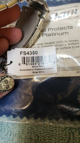 FOSSIL FS-4350 QUARTZ MANS WRIST WATCH ST STEEL IN ORIGINAL PLASTIC COVER