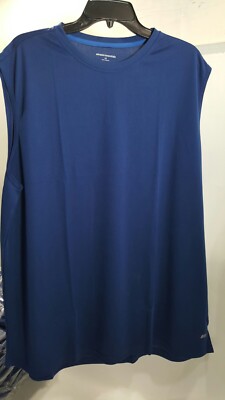 Amazon Essentials Men's Blue Sleeveless T-shirt, New (set of 3)