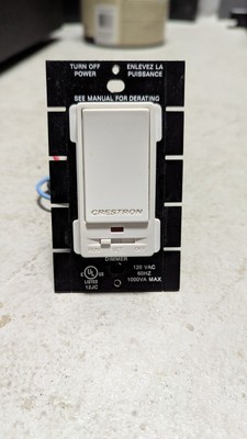 Creston Dimmer In-wall Light Switch CLW-DIM1RF - White - TESTED/WORKING