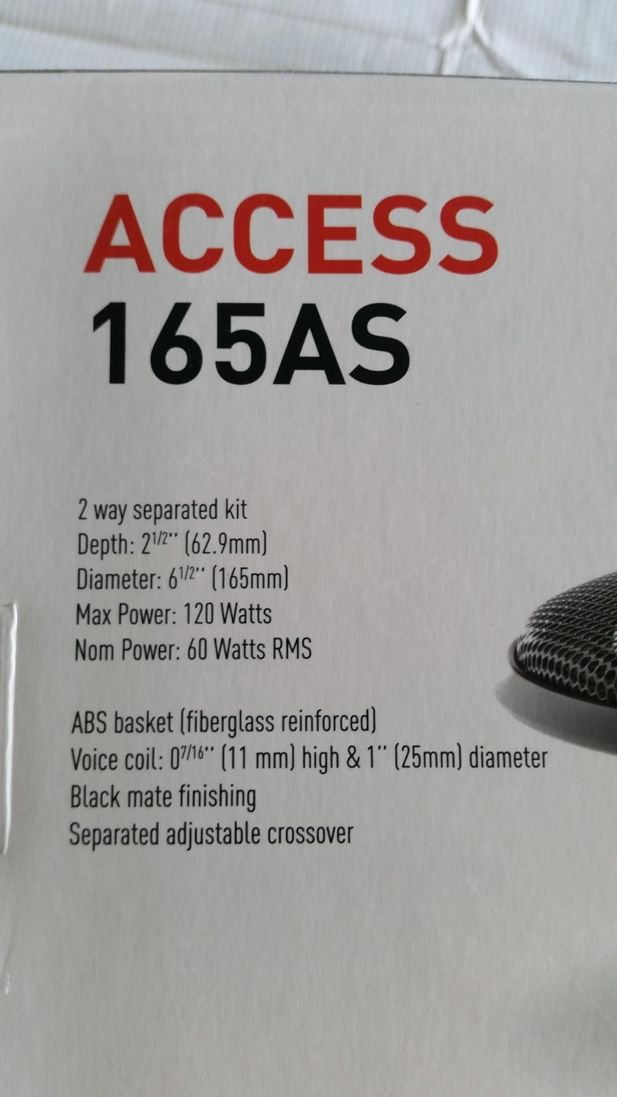 FOCAL ACCESS 165AS 2-Way SEPARATE KIT SPEAKERS 6.5