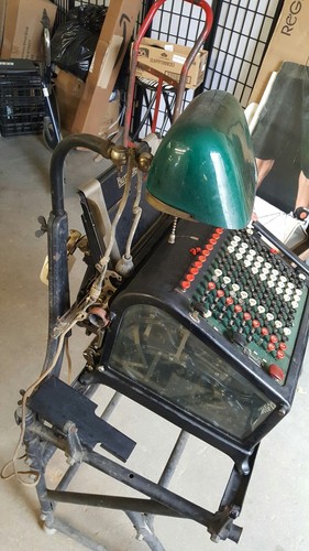 Antique Burroughs Adding Machine W/ Stand & Light
