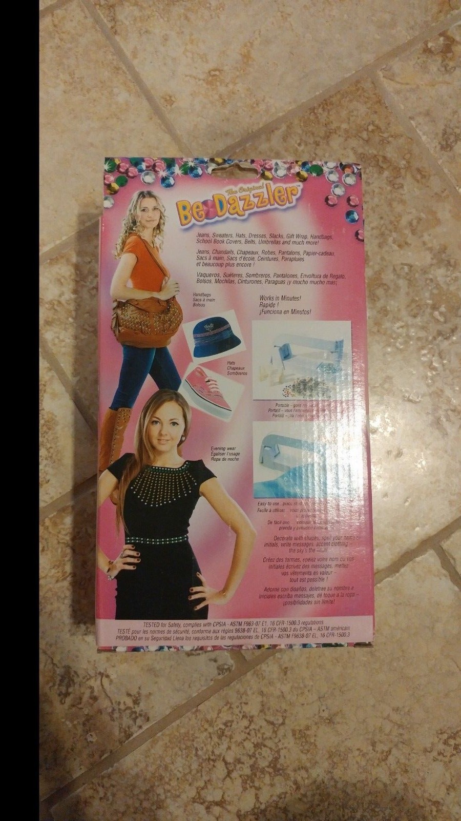 THE ORIGINAL BEDAZZLER MACHINE + 150 BONUS RHINESTONES UNUSED OPEN BOX