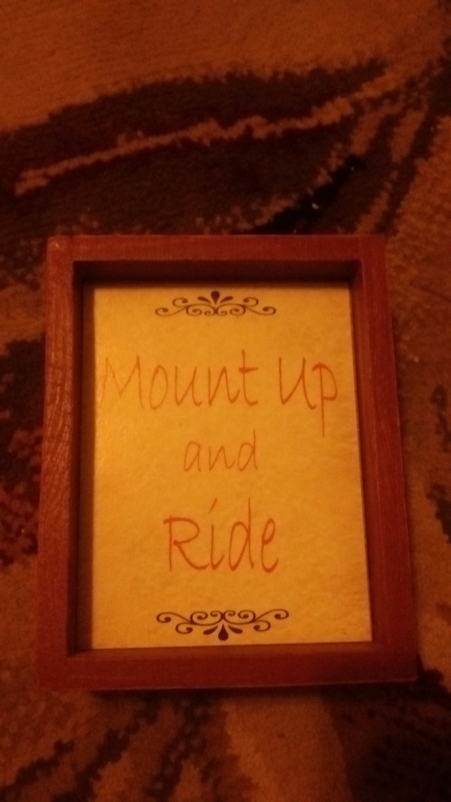 Decorative frame with words-Horse Country & Mount Up and Ride