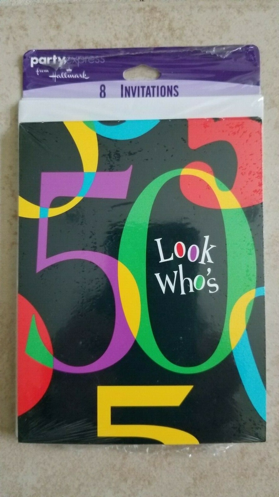 Hallmark Birthday Look Who's 50 Invitations and 2 Who's counting Banners