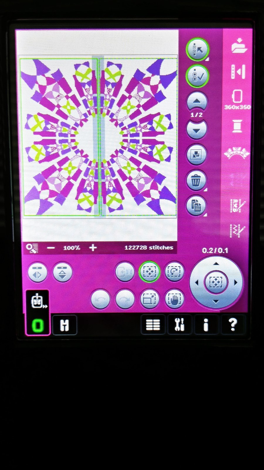 PFAFF CREATIVE 4.5 SEWING/EMBROIDERY MACHINE/EXTRA LARGE EMB. UNIT/LOW HOURS