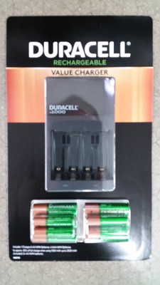 Duracell Rechargeable Battery CHARGER with 6 AA & 4 AAA Rechargeable Batteries