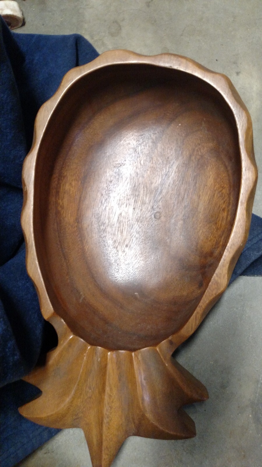 Vtg Monkey Pod Wooden Carved Bowl&Fruit Siam Table Decor Pine apple Pear Apple