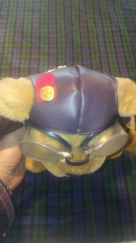 Pickford Bears Ltd. Brass Button Collectibles Aviator Bear Pilot Plane 