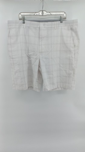 Greg Norman Flat Front Microfiber Golf Shorts White Size 40 Men's 