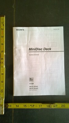 SONY MDS-JE640/MDS-JE440-4-229-587-13 (2)-59pgs Operation Manual-NonProfit Org